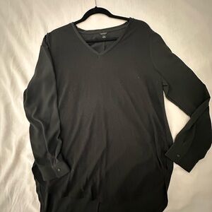 Ann Taylor Black V-Neck Blouse